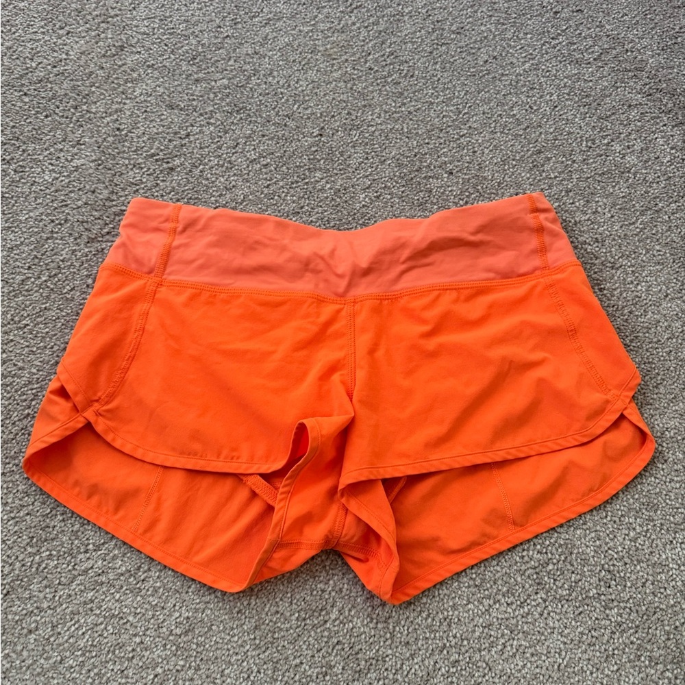 lululemon athletica Bright Orange Athletic Shorts